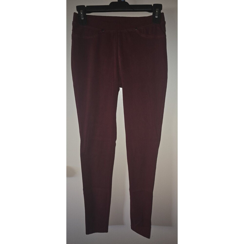 Lildy Women's Denim Jeggings Size S-M Burgundy Stretchable Cotton Blend
